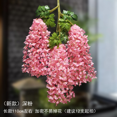 shopping mall celebration 4s shop exhibition hall atrium sky pendant kindergarten decoration summer simulation wisteria flower bean flower pendant