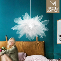 Bedroom lights Nordic lamps simple modern ins girl warm diffuse lights Net red creative clothing store chandelier