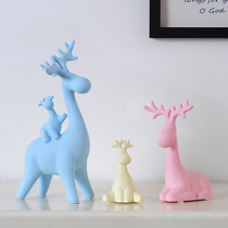 Nordic ceramic deer ornaments living room TV cabinet wine cabinet decorations small furnishings home bedroom room wedding gift