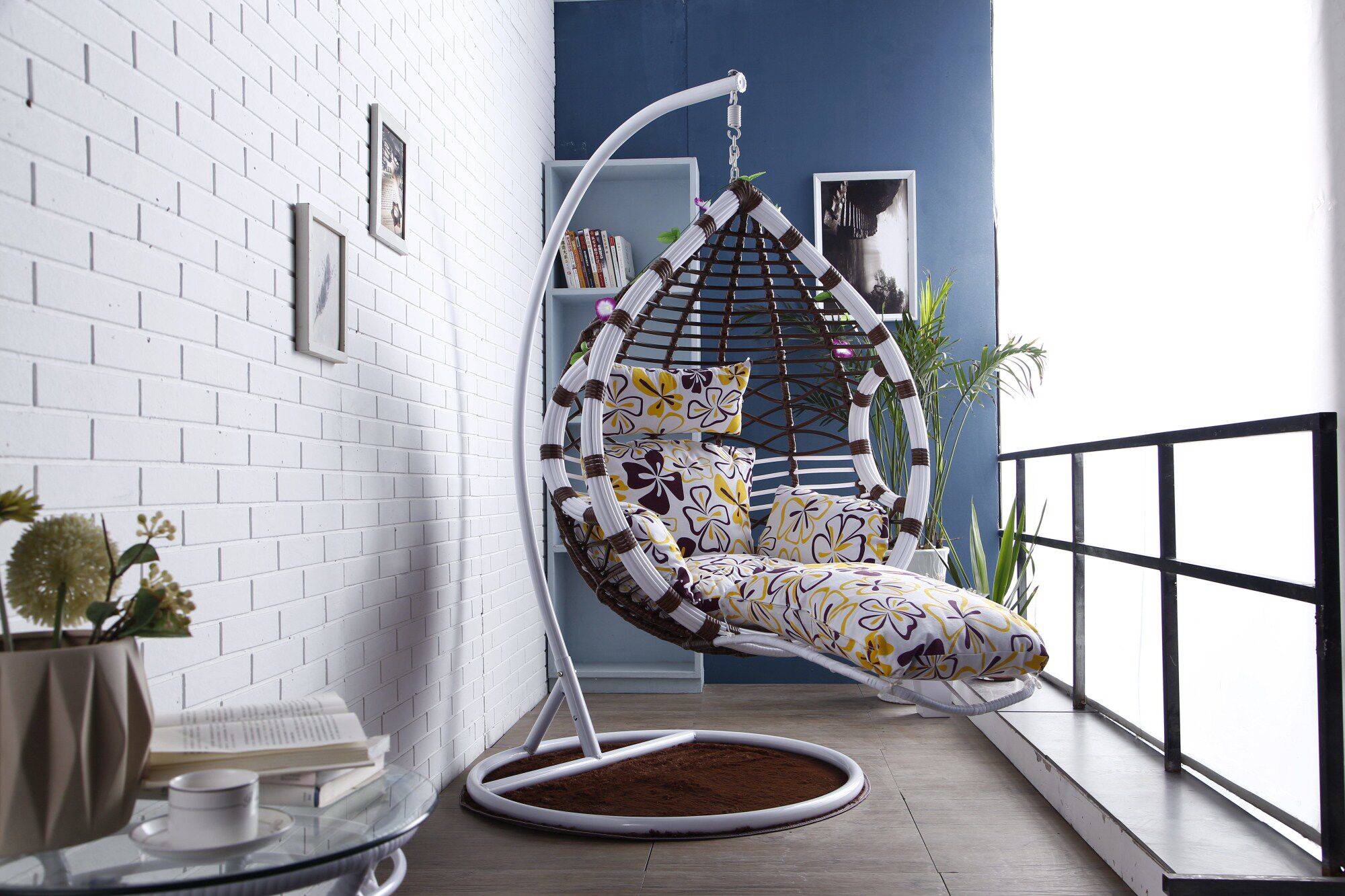 粗藤吊篮仿藤单双人吊椅户外秋千藤椅阳台摇篮椅室内庭院休闲摇椅