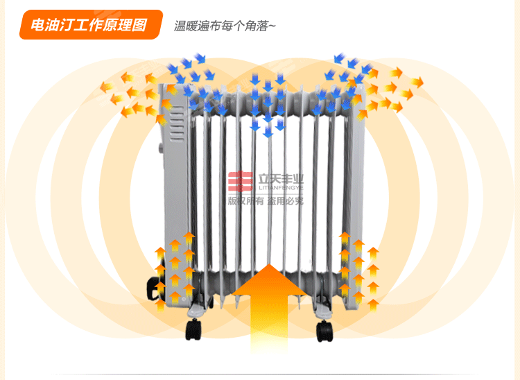 格力油汀取暖器家用13片 油丁电暖器省电暖气 电热式办公室电暖炉