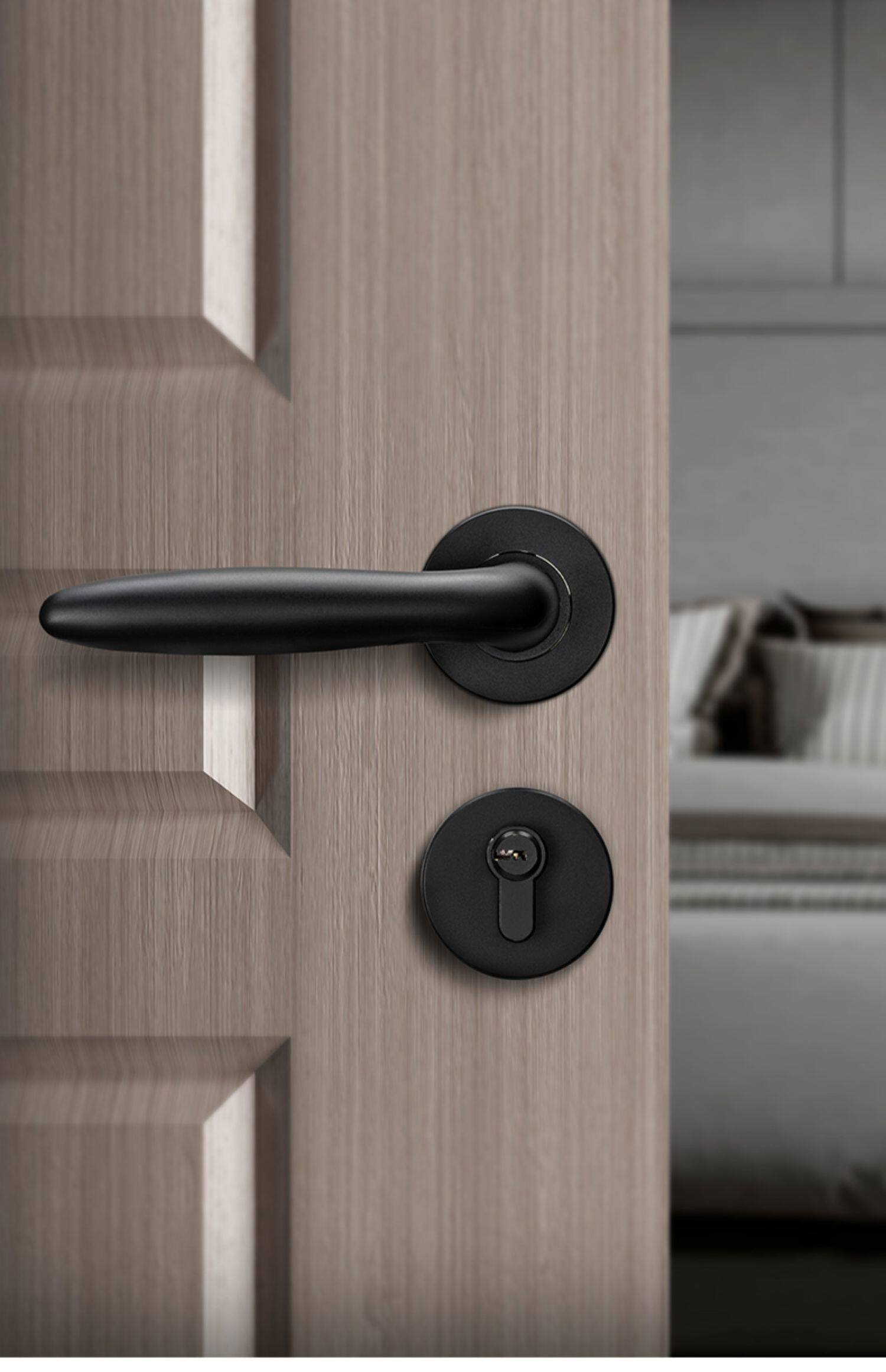 名门静音门锁室内卧室分体静音锁