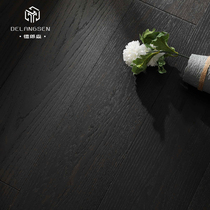 Imported Oak three-layer solid wood composite floor without stutter dark black light luxury oversized 15mm lock floor heating environmental protection