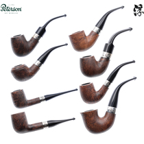 Originally imported Irish PETERSON Peterson hand - made stone wood pipe ARAN Yaran nickel ring series