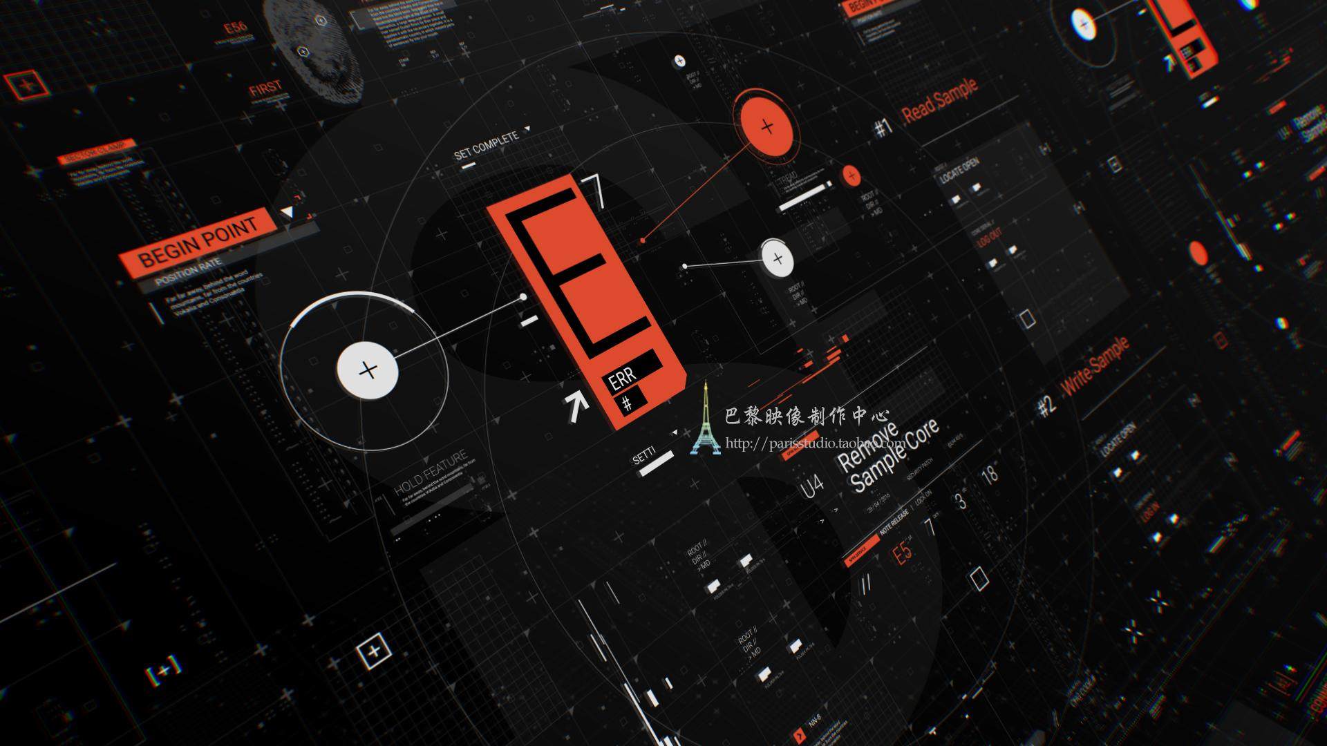 ae模板 高科技hud屏幕图形文字数据信息图表动画 videohive hud typo