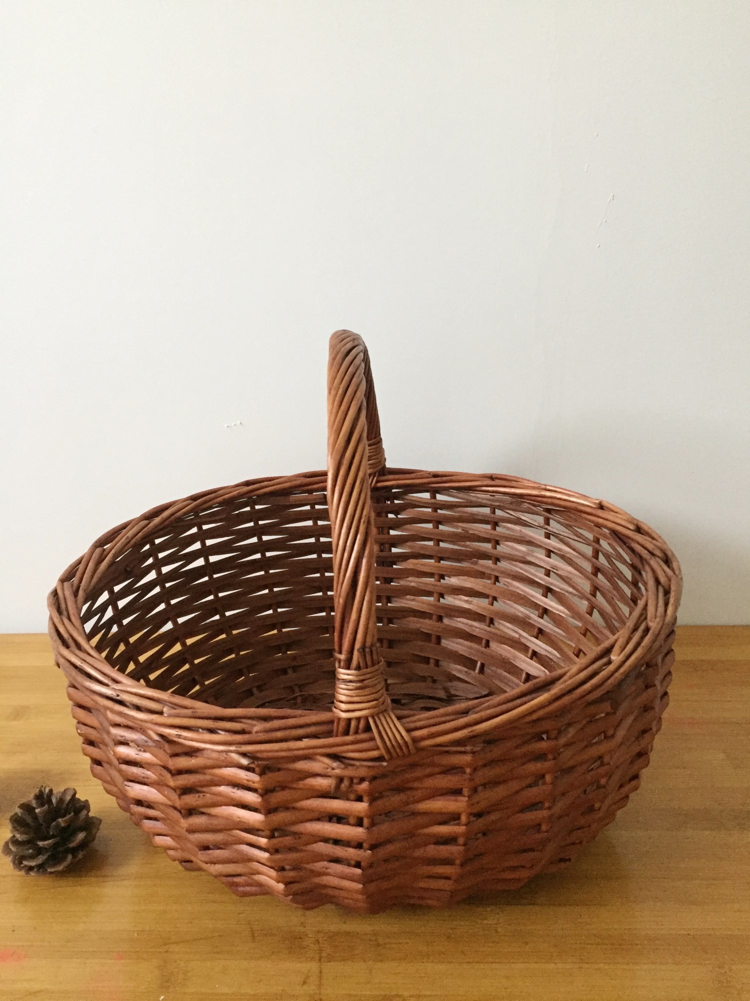 菜篮子手编筐藤编柳编购物篮大小号篮子 结实耐用水果手提篮