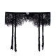 ຊຸດໂສ້ງຂາກະໂປ່ງ Sexy garter, garter, stockings, black lace stockings set 3-piece, large size