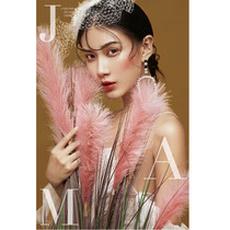 Creative travel photography wedding photography props simulation powder reed grass location photo green plants indoor photo decoration bouquet