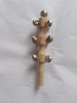 ການຂົນສົ່ງຟຣີສໍາລັບການຊື້ຫຼາຍກວ່າ 10 ຢວນ Orff ເຄື່ອງດົນຕີ 13-bell stick bell (rattle)