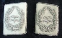 Original Style German Wehrmacht Air Force Armored Division Lieutenant Colonel Wire Embroidered Collar Gold Silk Embroidered Collar