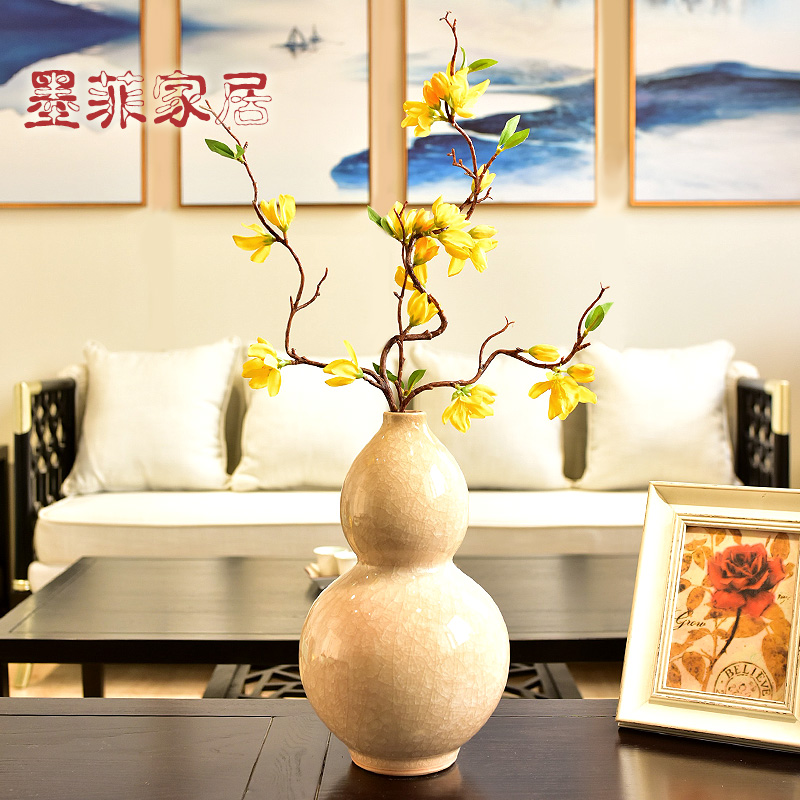 New Chinese style borneol porcelain furnishing articles zen gourd vases home sitting room porch TV ark, rich ancient frame decoration decoration