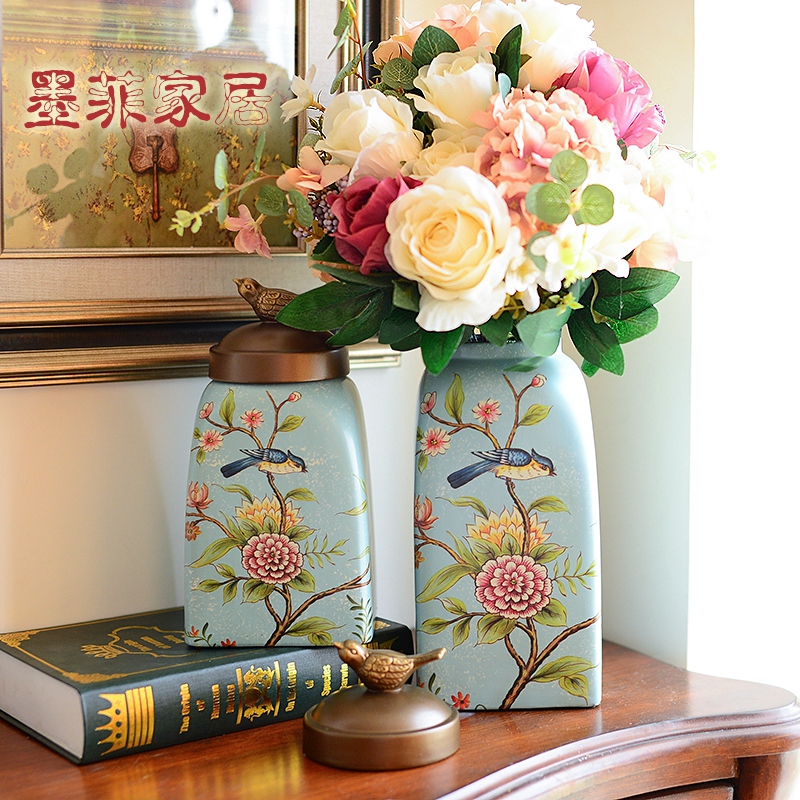 European ceramic vase furnishing articles of American TV ark, sitting room porch wine creative home decoration decoration