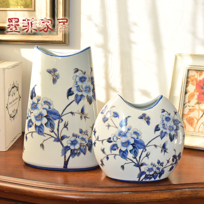 New Chinese style furnishing articles household act the role ofing is tasted classical jingdezhen ceramic vase wine porch TV ark, sitting room adornment