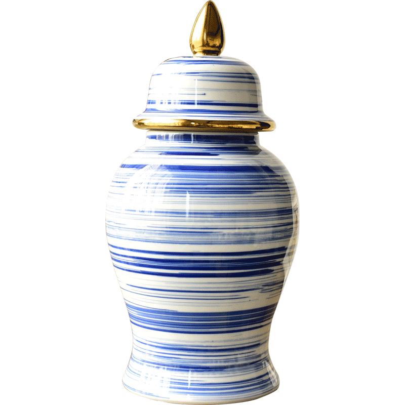 Light of jingdezhen blue and white porcelain vases, new Chinese style key-2 luxury sitting room porch general tank decorative flower arranging furnishing articles household act the role ofing is tasted