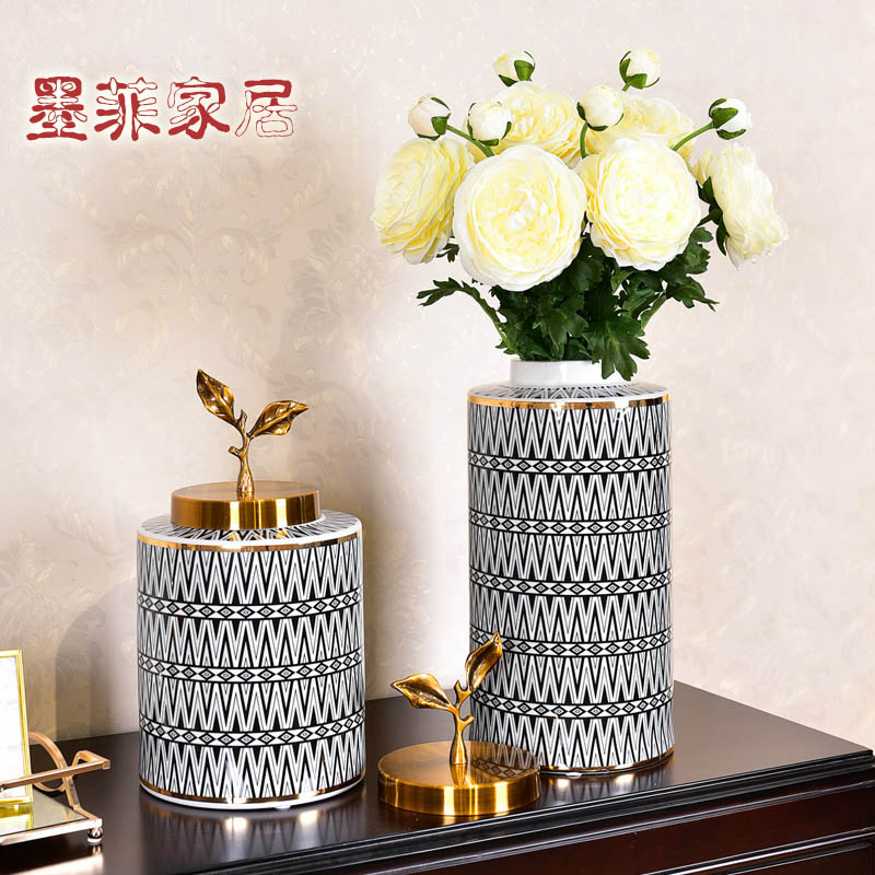 American creative furnishing articles household ceramic vases, modern light key-2 luxury decorations sitting room porch decoration wine TV ark