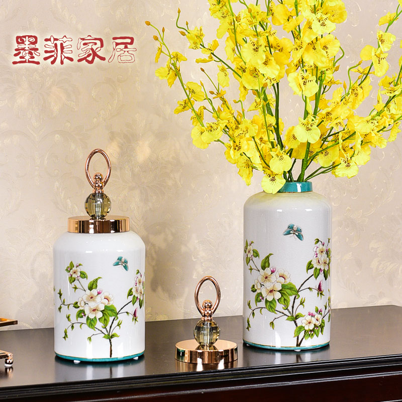 American light key-2 luxury furnishing articles of pottery and porcelain vase household act the role ofing is tasted the sitting room porch of new Chinese style household receive tank decoration decoration