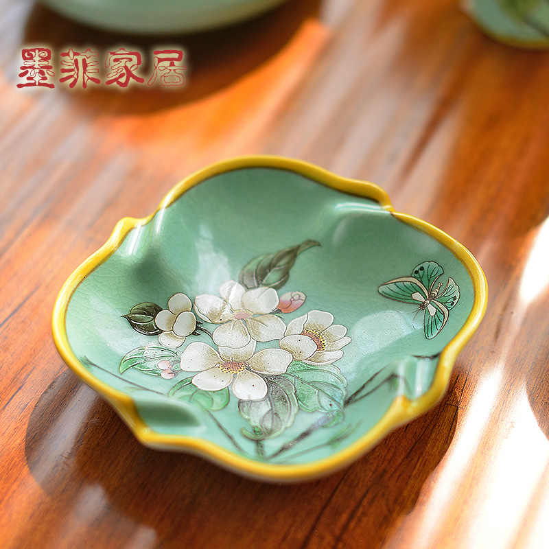 New Chinese style creative furnishing articles American ceramic ashtray office sitting room bedroom ashtray home decoration decoration