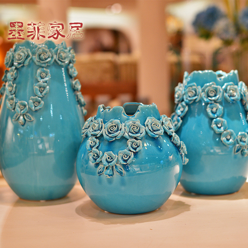 Ice crack glaze ceramic creative furnishing articles household act the role ofing is tasted I sitting room porch ark, TV ark, vase decoration decoration