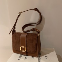 Spain chocve orange orange sunset small square bag female ins all-match niche design shoulder messenger bag