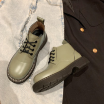 (South wind) retro low-top Martin boots lace-up single shoes women 2021 new spring and autumn Joker casual thick-soled boots