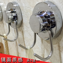 Strong vacuum suction cup hook Stainless steel incognito door back nail-free clothes hook Kitchen glass bathroom wall hanging wall hook