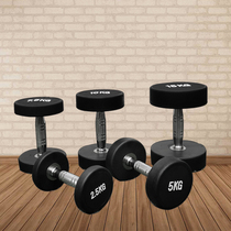Round head fixed dumbbell mens fitness 5KG household commercial fitness equipment professional fixed dumbbell gym