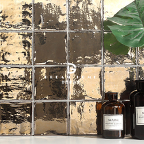 Red Red Retro Metal Glazed Tile Simple Modern Bathroom Toilet Wall Tile Cafe Bar Artistic Background Wall Tile