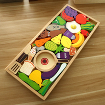 Foreign trade Korean toys animals vegetables and fruits Chile see Three-dimensional dinosaur jigsaw puzzle childrens birthday high-end gifts