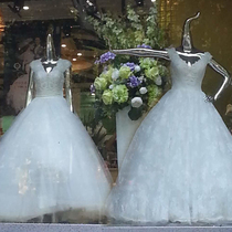 High-end Vera queens clothing wedding dress model props female full-body silver plated model custom-made creative shop window display