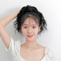 True hair ponytail big wave water ripple real hair silk natural wig female 30 long hair curly hair grab clip hair tail braid