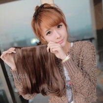 Real hair short hair pick a piece of style no-mark wigs women big wave curly pear flower head cute invisible 35 long