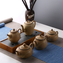 Tough pottery teapot antique kiln ceramic handmade tea maker Japanese coarse pottery kung fu tea set creative single pot tea cup