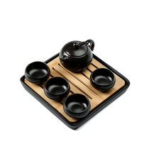 Tea set kung fu tea set fast guest Cup one pot four cups dry bubble tea tray portable travel home simple tray