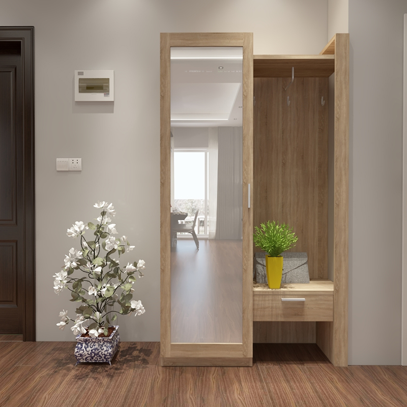 Feimei custom imported EGGER board foyer cabinet + shoe cabinet X2-01L native oak 60 kinds of décor modern and simple