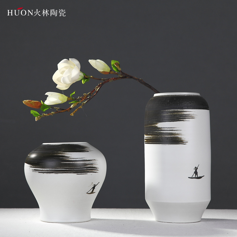 The General creative ceramic vase sitting room place jar huai zen new Chinese jingdezhen hand - made wintersweet flowers