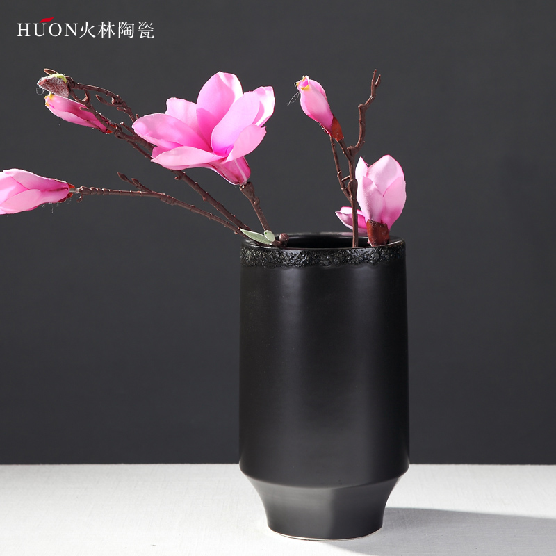 The Jet Chinese wind restoring ancient ways ceramic vase of modern new Chinese style wood house sitting room zen place adorn article