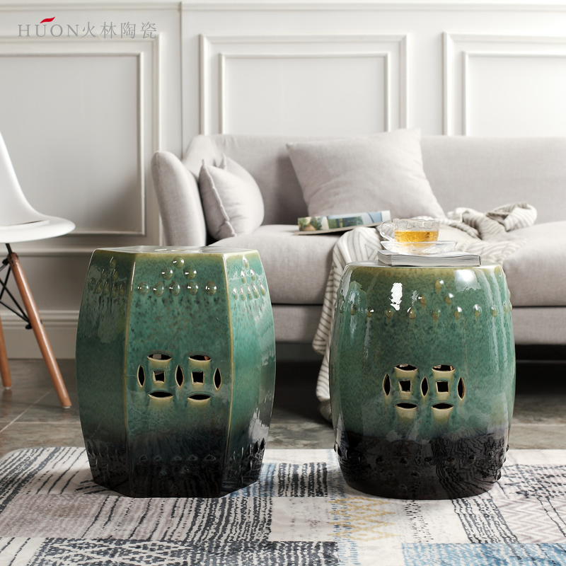 American new Chinese style coloured drawing or pattern porcelain ceramic drum who sitting room yard pier cold pier in shoes dressing who decorative furnishing articles