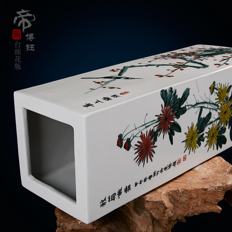 Jingdezhen ceramic hand - made painting of flowers and ceramic vase fashionable classical masterpieces by famous writers home furnishing articles sitting room adornment