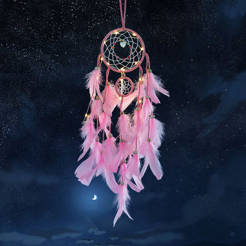 捕梦网材料手工diy森系铺扑补捕能网卧室创意少女心挂饰风铃吊饰