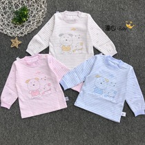 Baby Beileles new large childrens autumn and winter single blouse blouse male and female child hit bottom lingerie high collar long sleeves clothes with suede blouses