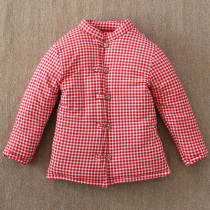 Children Cotton Cotton padded jacket Thickened Autumn Winter New Boy Girl Child Foreign Air Pure Cotton Liner Plaid Thin Cotton Garment