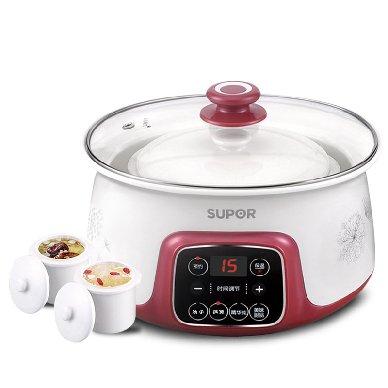 supor/苏泊尔 dz16yc812-35隔水电炖锅白瓷燕窝炖盅煮粥锅煲汤锅