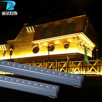 LED wall washer lamp 12W guardrail tube digital tube line light outdoor waterproof spotlight colorful wedding background Contour Light