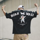 Tens of millions of teenager gangs on the west coast of the United States Trend short-sleeved T-shirt summer haraku joke loose hip-hop trend half-sleeve tee Tens of millions of teenager gangs on the west coast of the United States Trend short-sleeved T-shirt summer haraku joke loose hip-hop trend half-sleeve tee