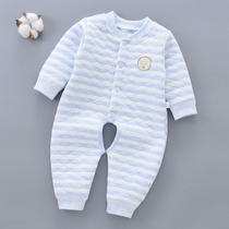 Baby conjoined clothes newborn warm cotton underwear open crotch male and female baby climbing clothing Spring and Autumn Winter