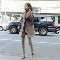 Great Joy Homemade 2019 Winter Dress New Temperament Flap Long Sleeve Straight Cylinder Commute Double Row Buttons Niceko Coat Woman Coat