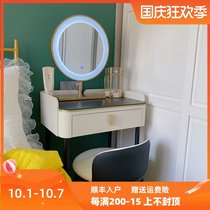 Light luxury modern Net red small Dressing Table Rock board 2021 New ins bedroom princess style makeup table 60cm