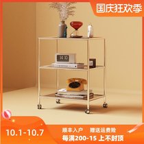 Modern design mid-ancient storage trolley acrylic removable pulley living room three-story shelf bedroom side