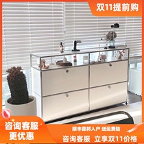 Modern ZY Korean blogger ins Wind module cabinet decoration cabinet Nordic light luxury TV cabinet middle ancient cabinet locker