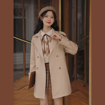 Lingjiu small man trench coat Spring and Autumn 2022 new coat Spring and Autumn Internet red atmosphere versatile simple womens coat